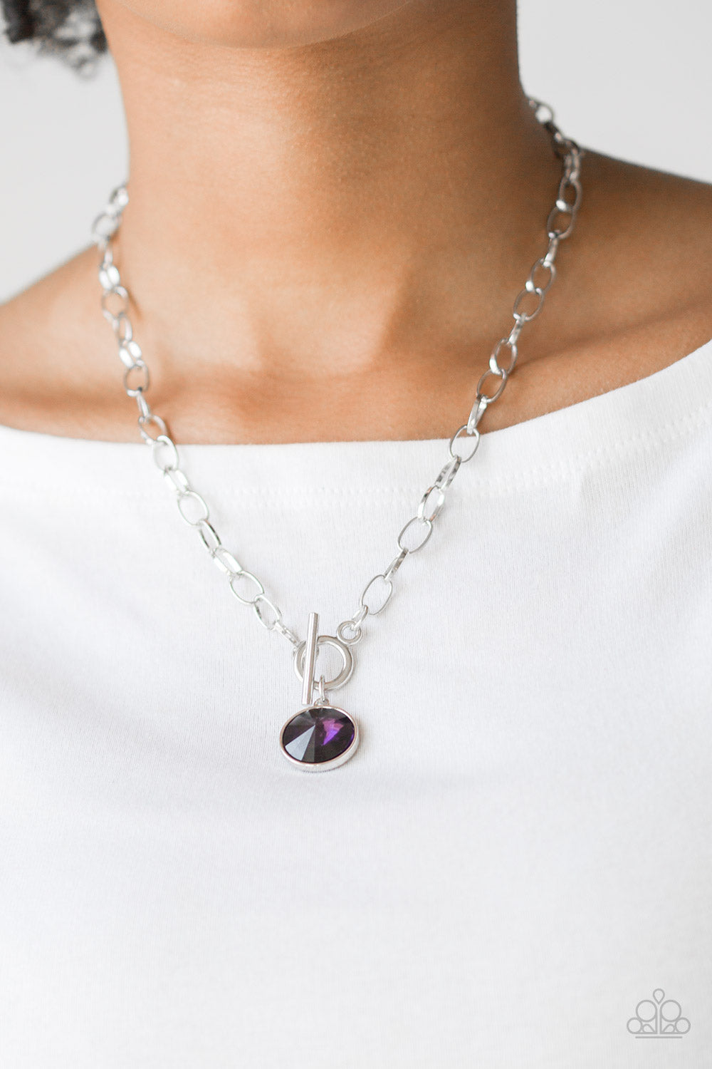She Sparkles On Purple Necklace - Paparazzi Accessories
