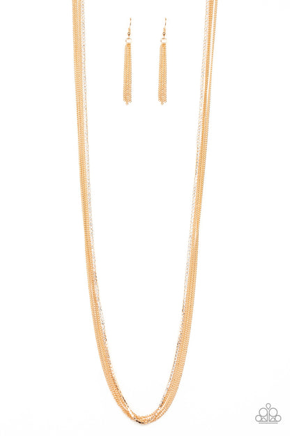 SLEEK and Destroy Gold Necklace - Paparazzi Accessories