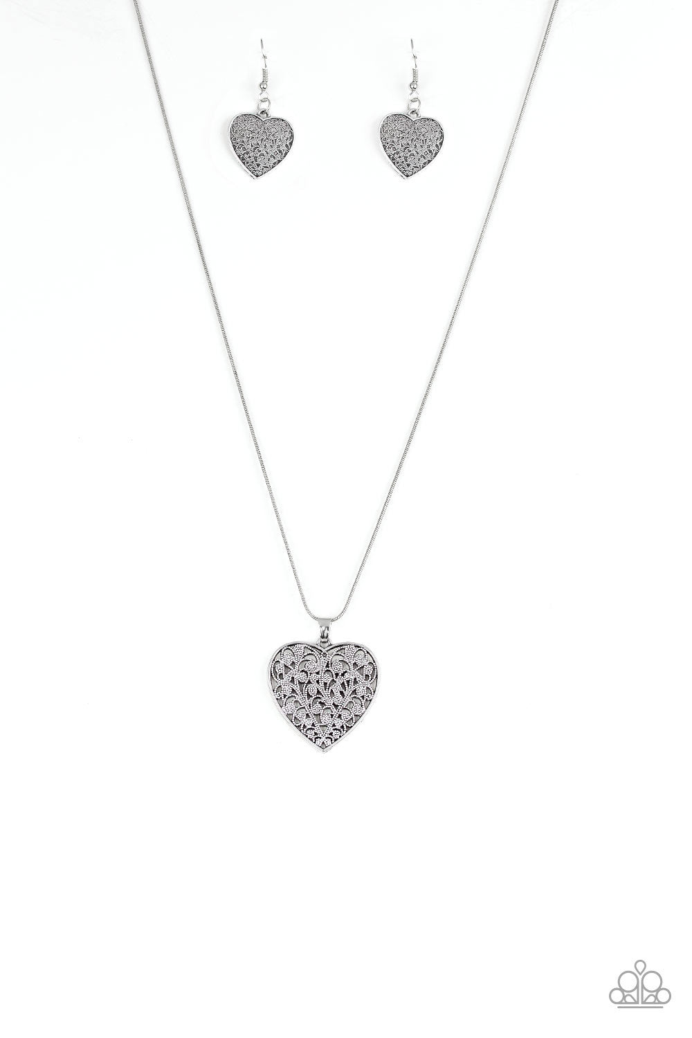 Look Into Your Heart Silver Necklace - Paparazzi Accessories