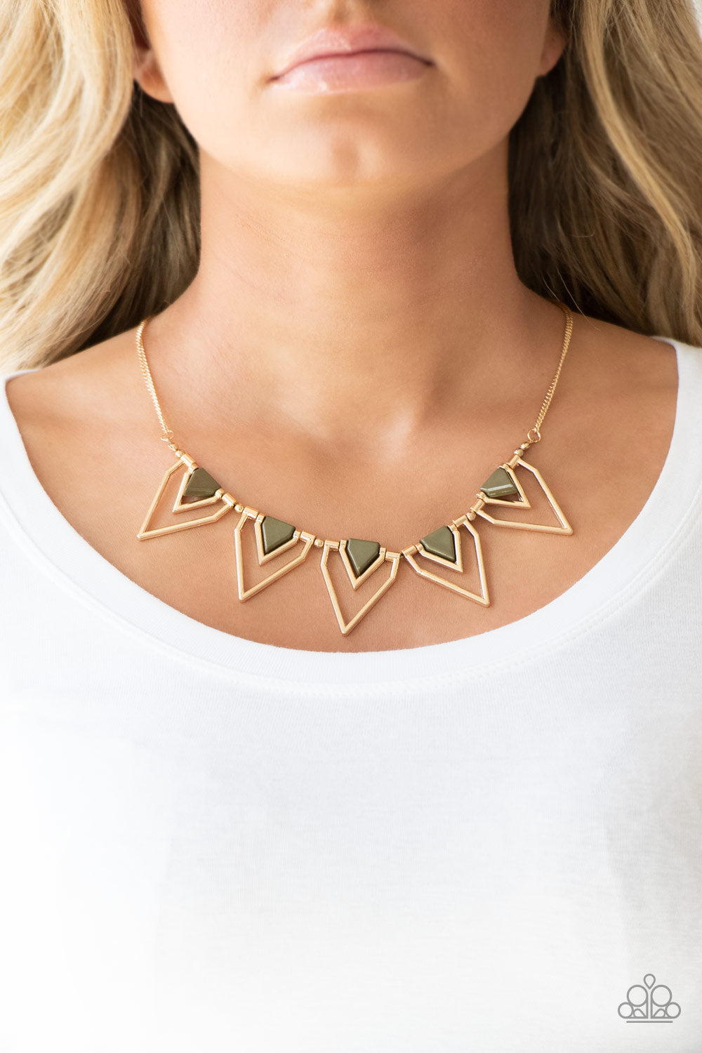 The Pack Leader Green Necklace - Paparazzi Accessories