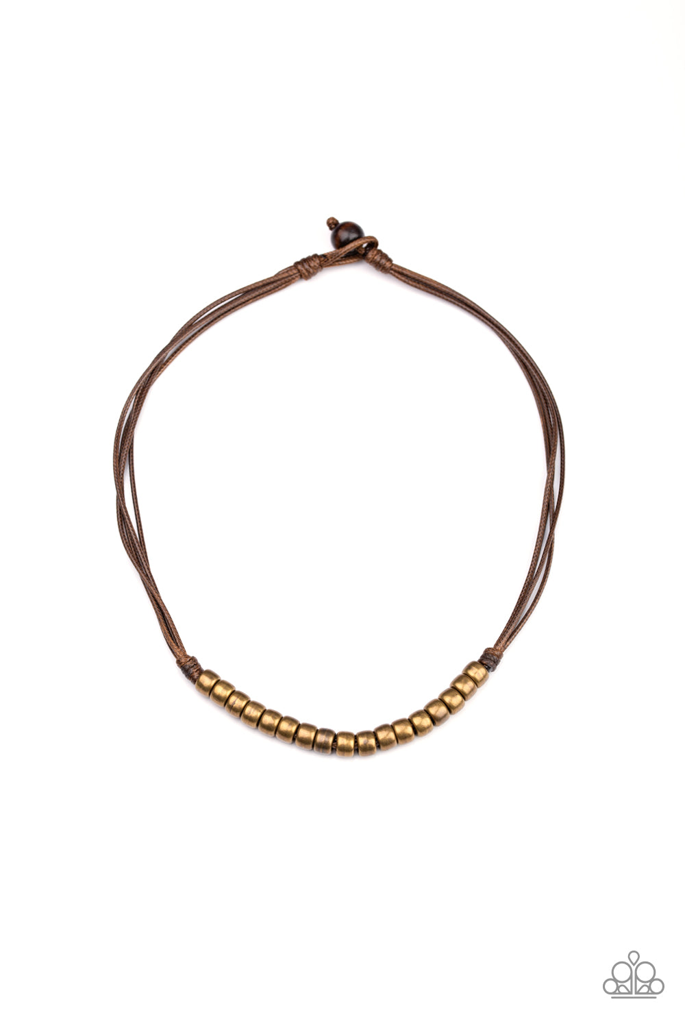 On The TREASURE Hunt Brown Urban Necklace - Paparazzi Accessories