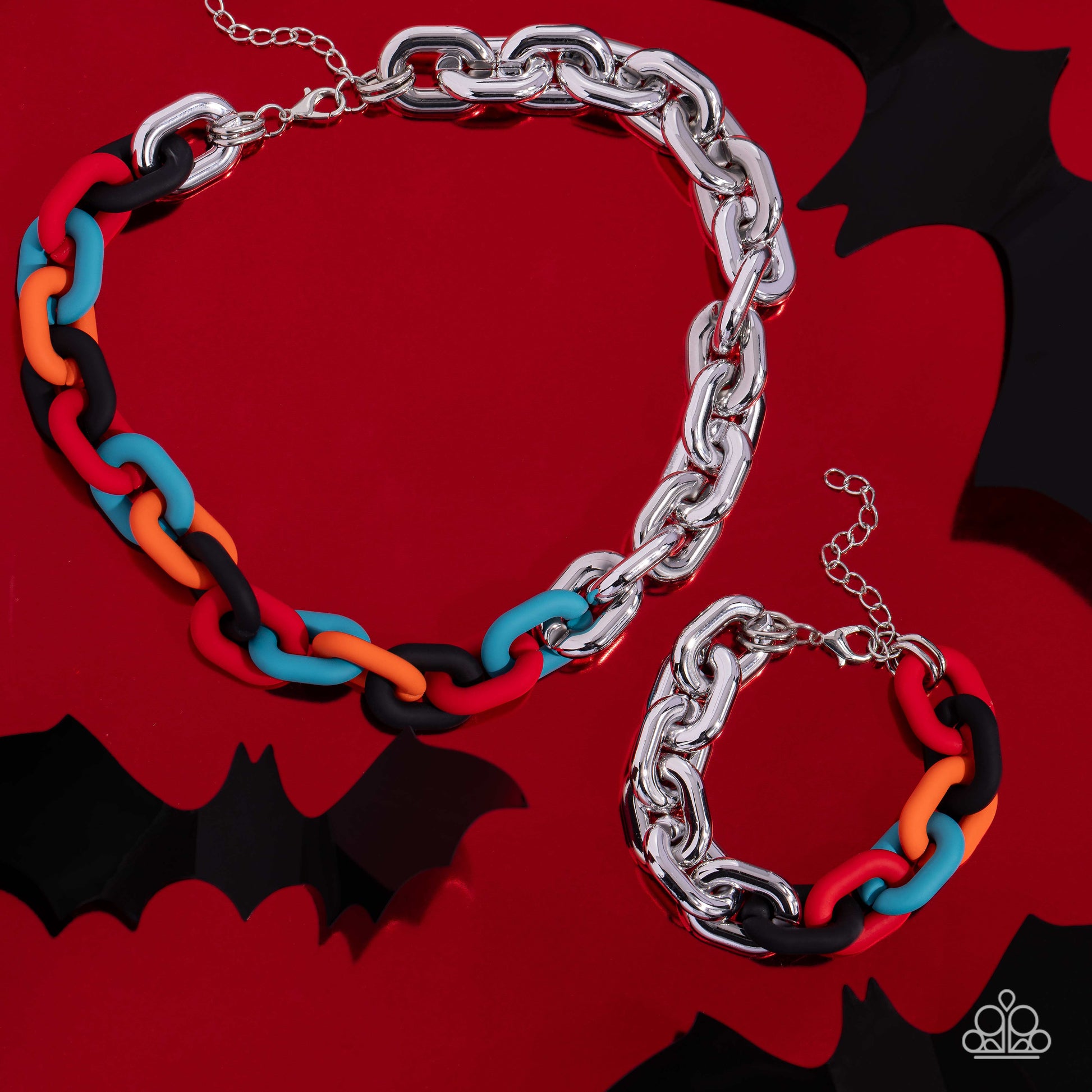 Contrasting Couture Black Necklace & Bracelet Set - Paparazzi Accessories