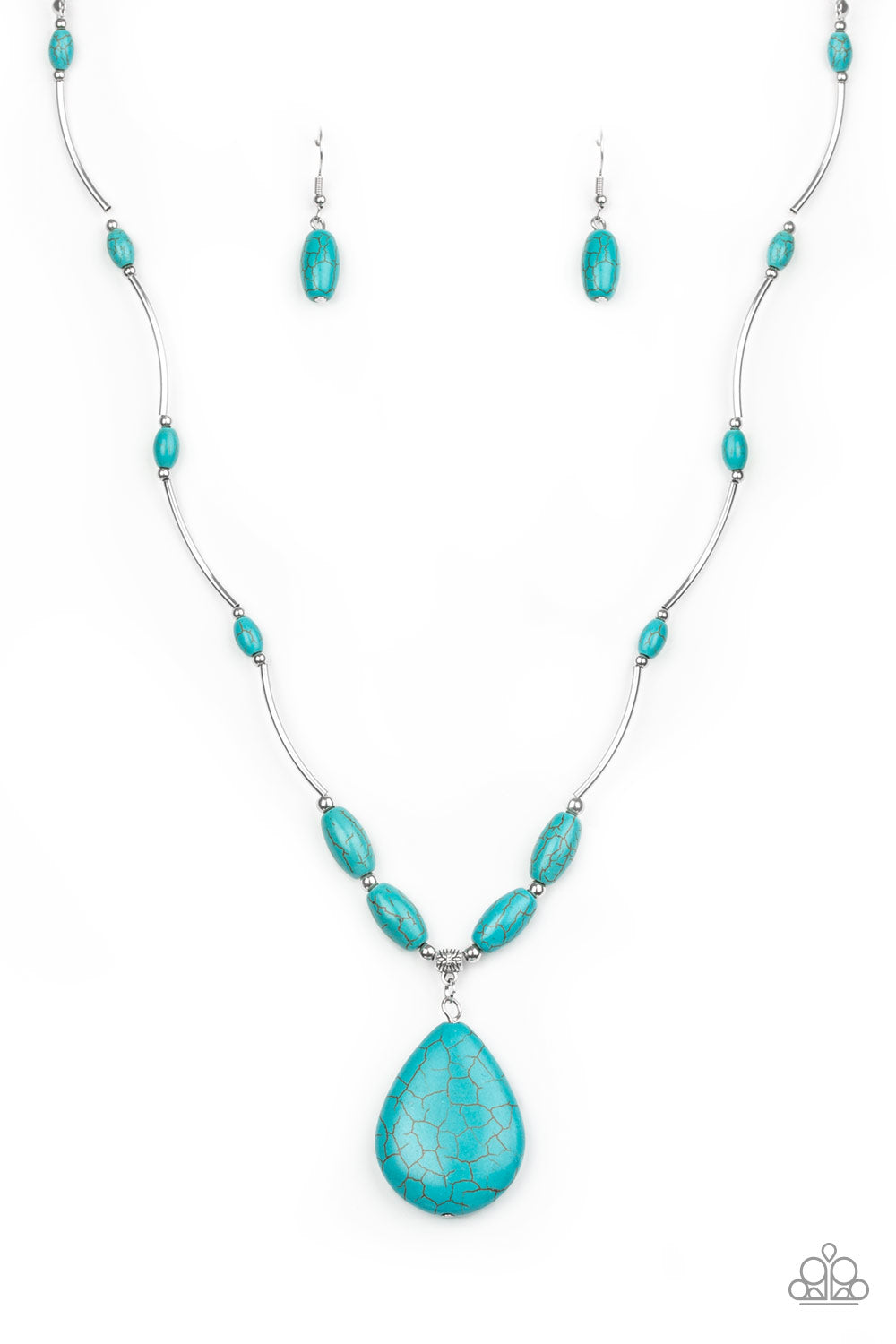 Explore The Elements Turquoise Necklace - Paparazzi Accessories