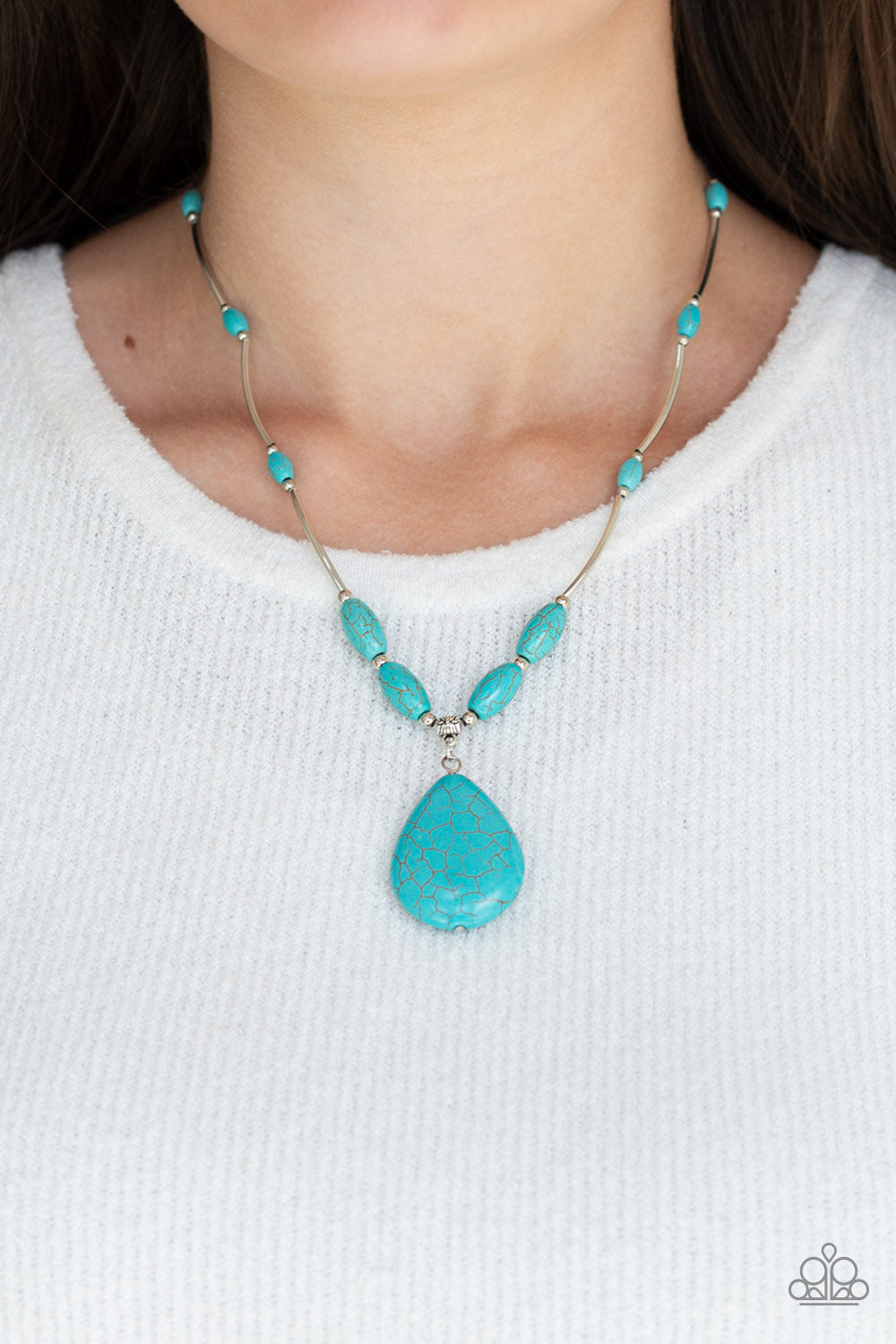 Explore The Elements Turquoise Necklace - Paparazzi Accessories
