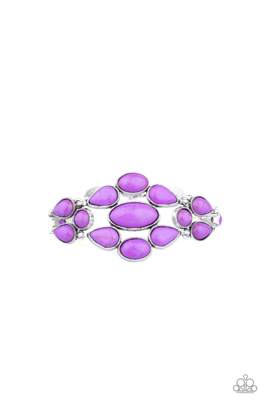 Blooming Prairies Purple Bracelet - Paparazzi Accessories