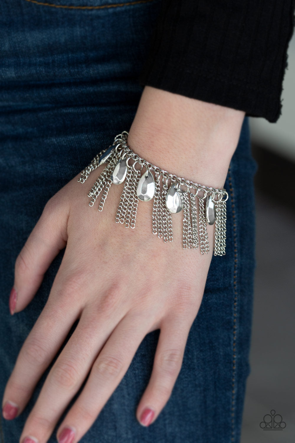 Brag Swag Silver Bracelet - Paparazzi Accessories
