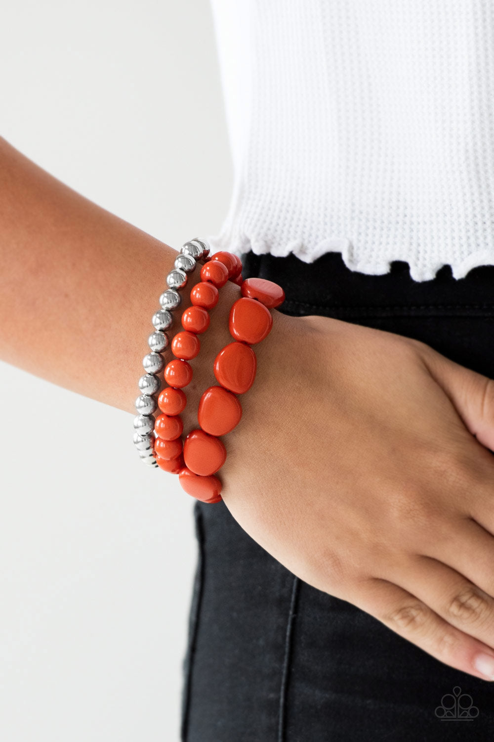 Color Venture Orange Bracelet - Paparazzi Accessories