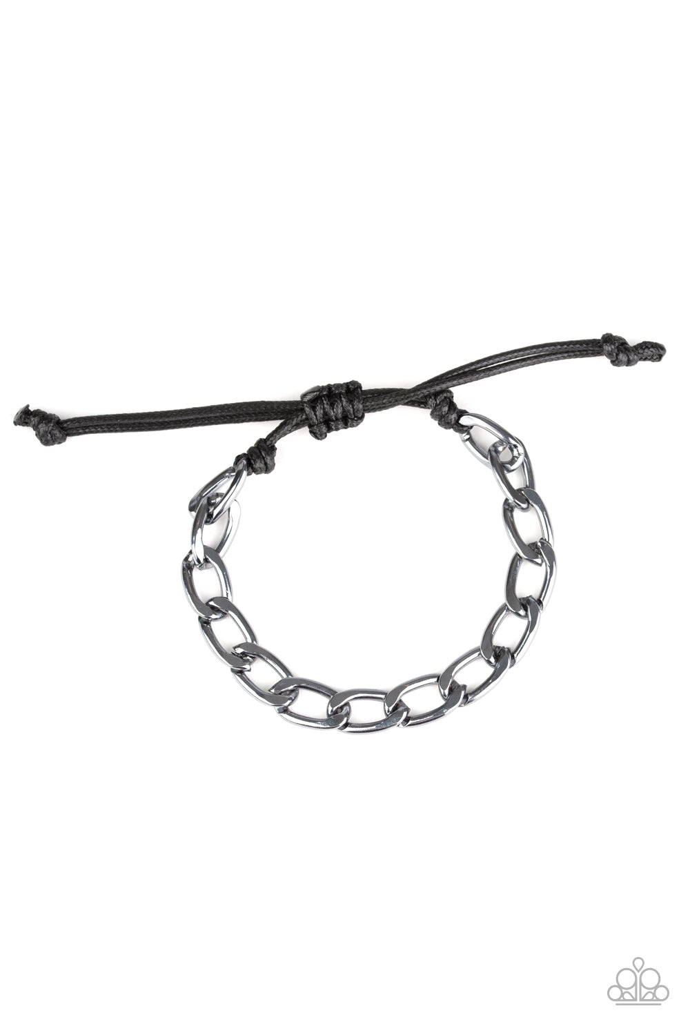 Goalpost Black Urban Bracelet - Paparazzi Accessories - jazzy-jewels-gems