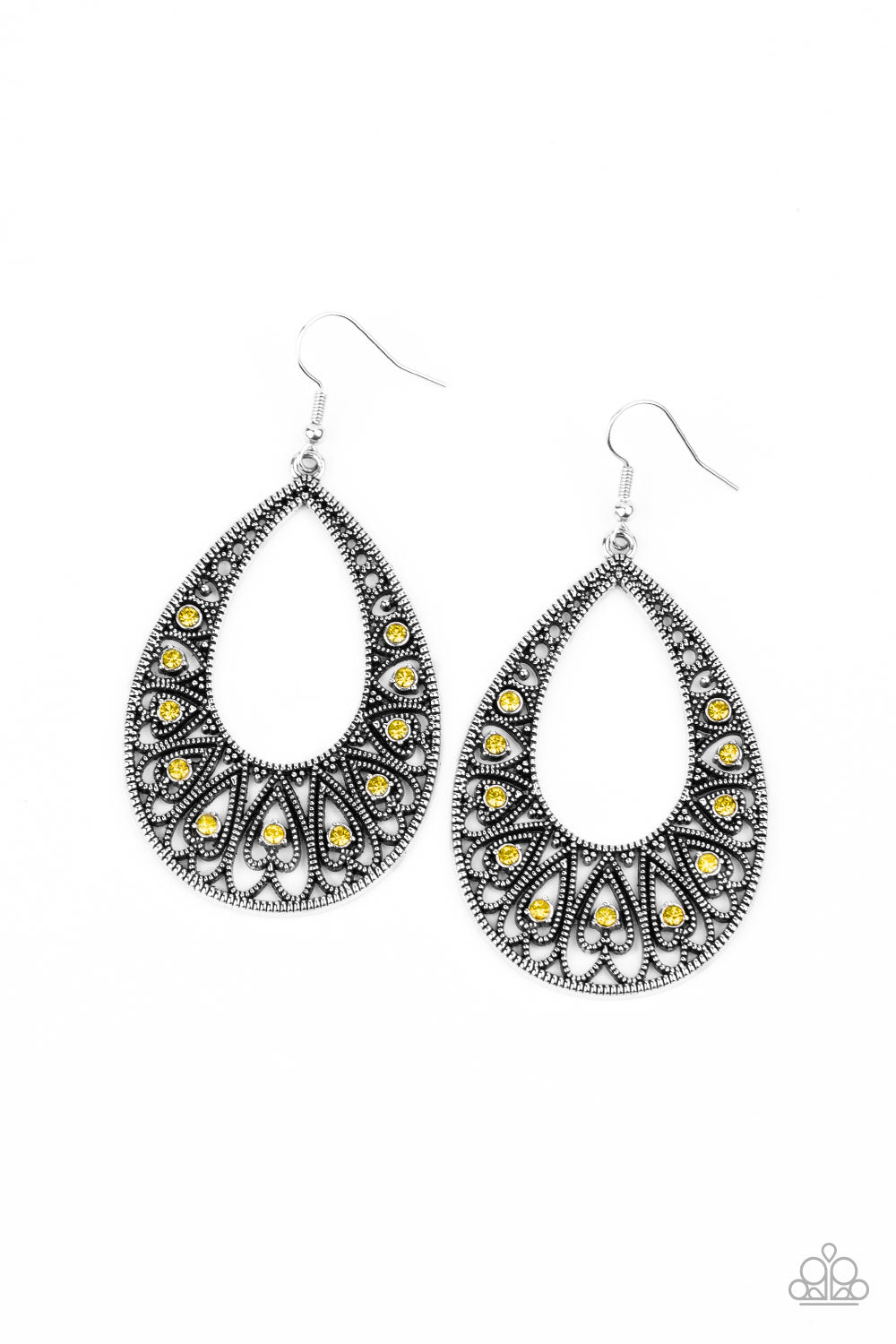 Love To Be Loved Yellow Earring - Paparazzi Accessories