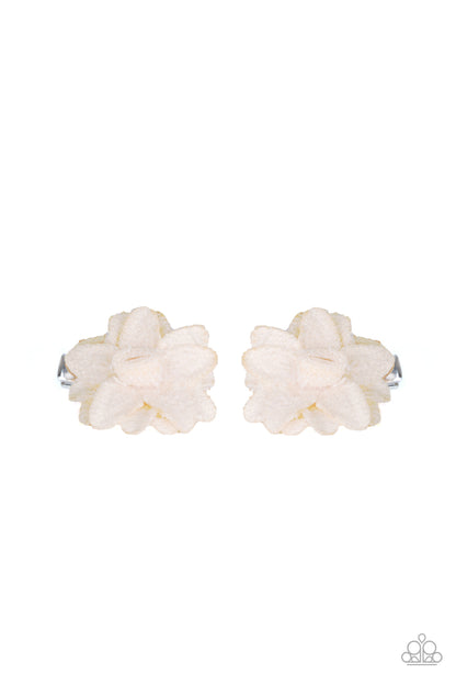 Lovely In Lilies White Hair Clip - Paparazzi Accessories
