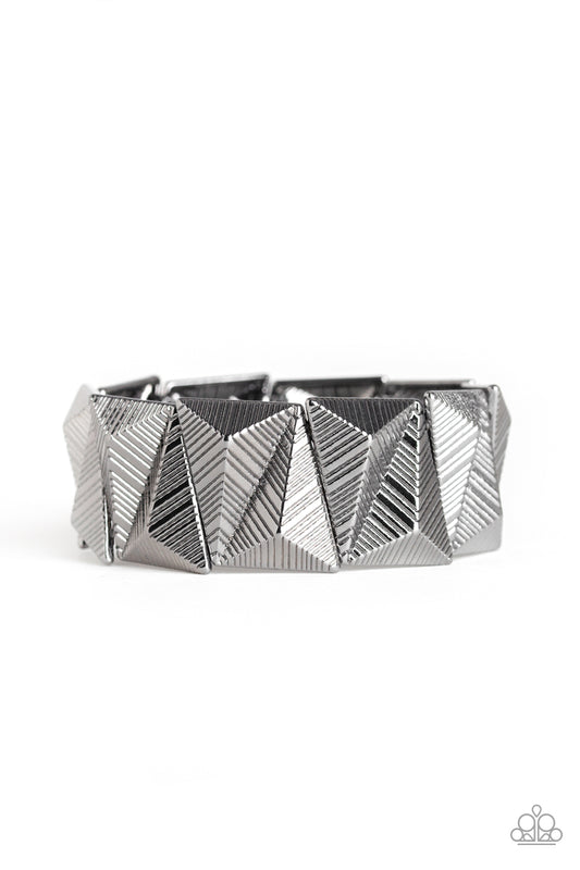 Metallic Geode Black Bracelet - Paparazzi Accessories