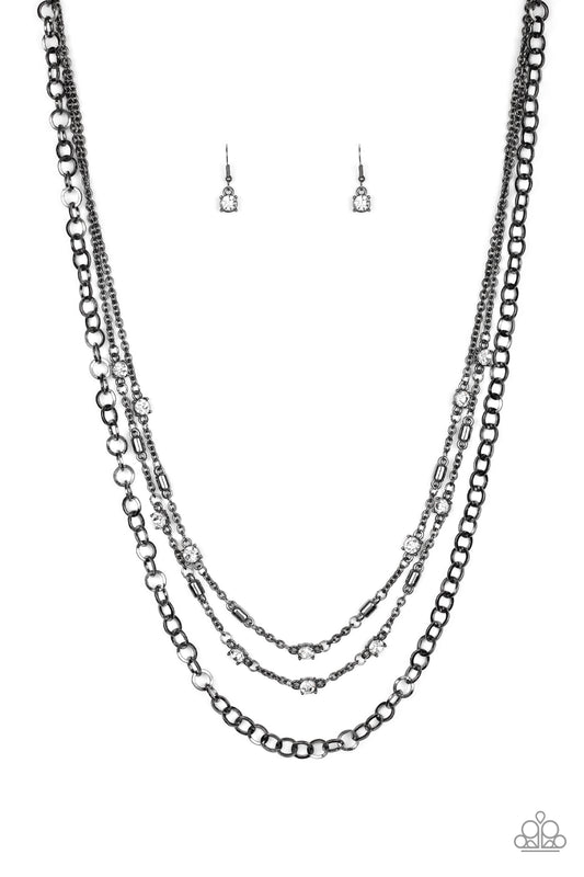 Metro Mixer Black Necklace - Paparazzi Accessories