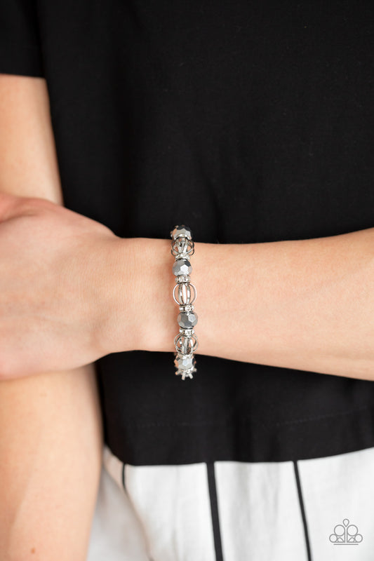 Metro Squad Silver Bracelet - Paparazzi Accessories - jazzy-jewels-gems