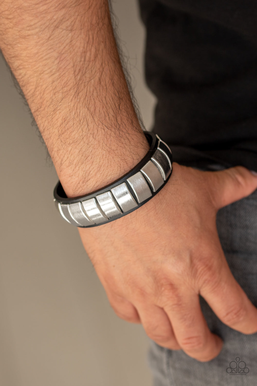 Moto Mode Black Urban Bracelet - Paparazzi Accessories