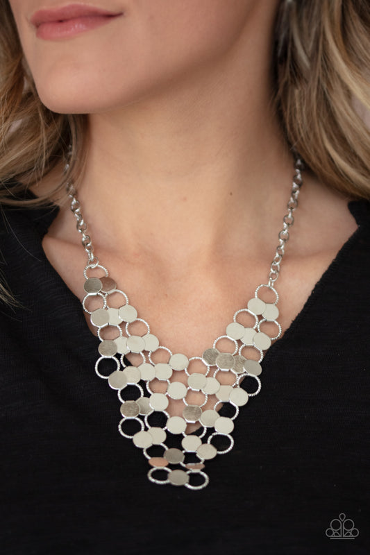 Net Result Silver Necklace - Paparazzi Accessories
