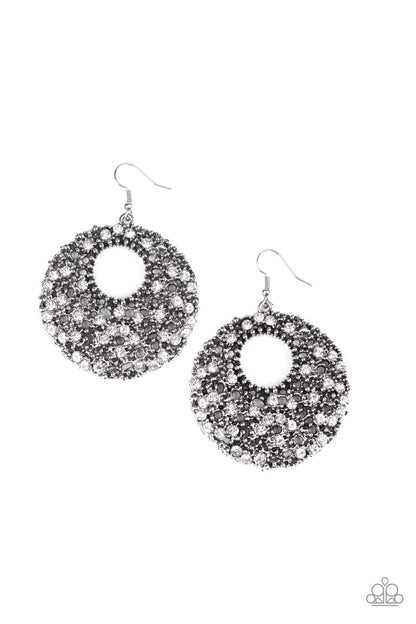 Starry Showcase White Earring - Paparazzi Accessories