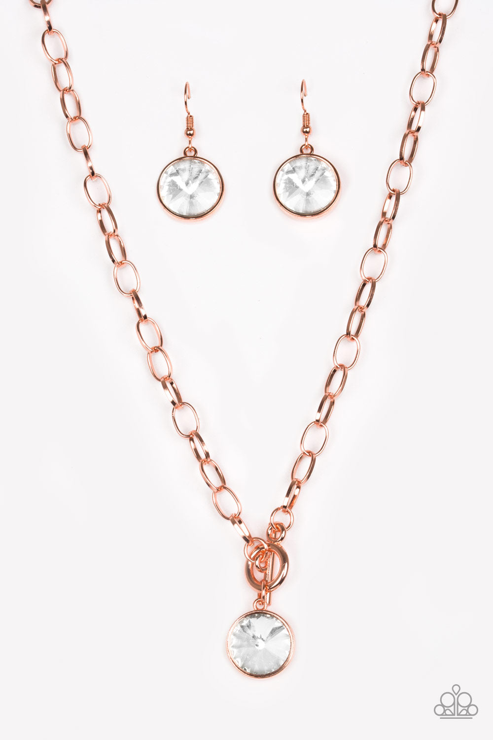 She Sparkles On Copper Toggle Necklace - Paparazzi Accessories