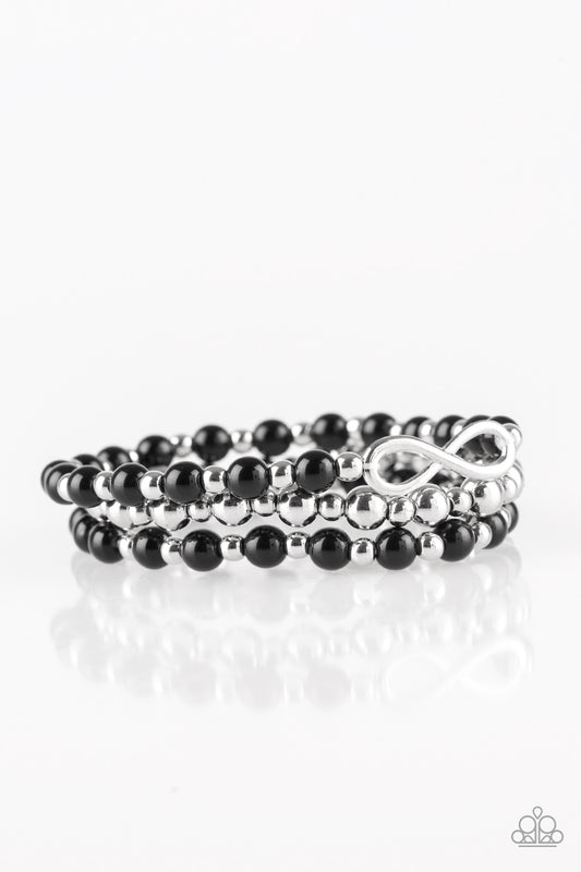 Immeasurably Infinite Black Bracelet - Paparazzi Accessories