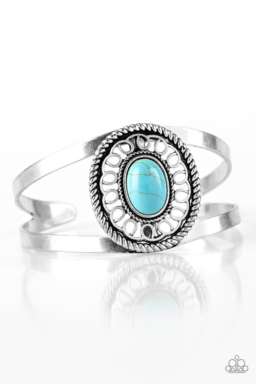 Deep In The TUMBLEWEEDS Blue Cuff Bracelet - Paparazzi Accessories
