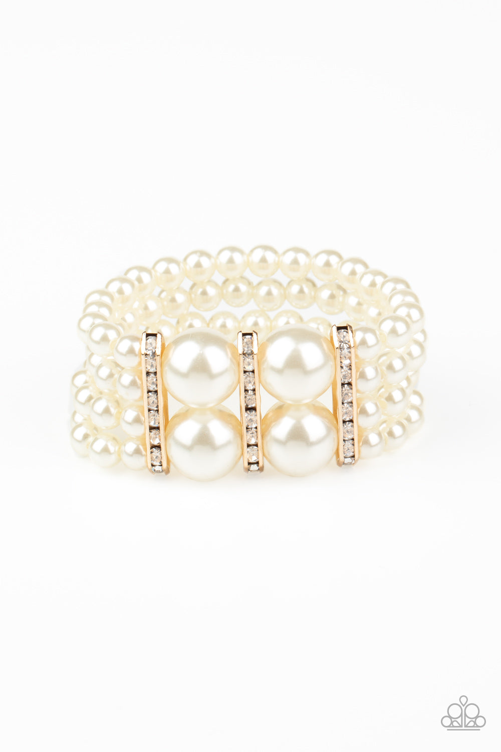 Romance Remix Gold Pearl Bracelet - Paparazzi Accessories