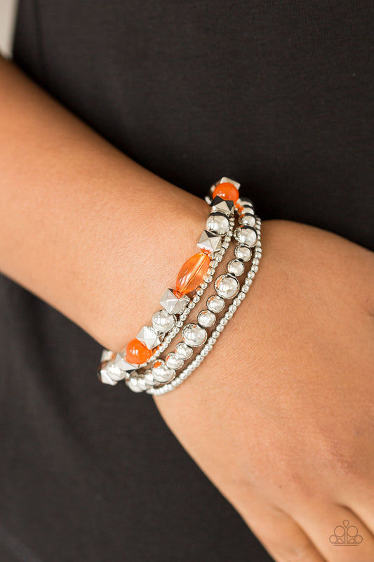 Babe-alicious Orange Bracelet - Paparazzi Accessories