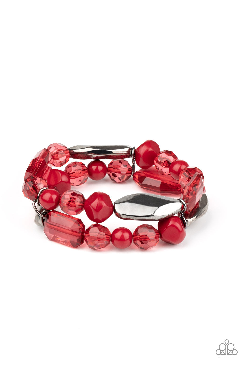 Rockin Rock Candy Red Bracelet - Paparazzi Accessories