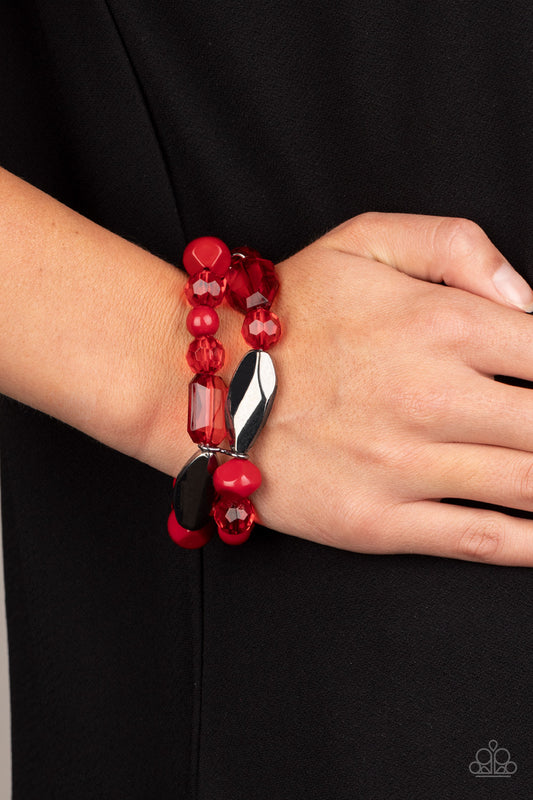 Rockin Rock Candy Red Bracelet - Paparazzi Accessories