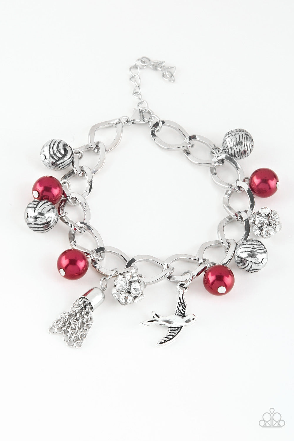 Lady Love Dove Red Charm Bracelet - Paparazzi Accessories