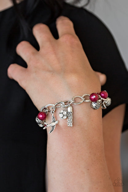 Lady Love Dove Red Charm Bracelet - Paparazzi Accessories