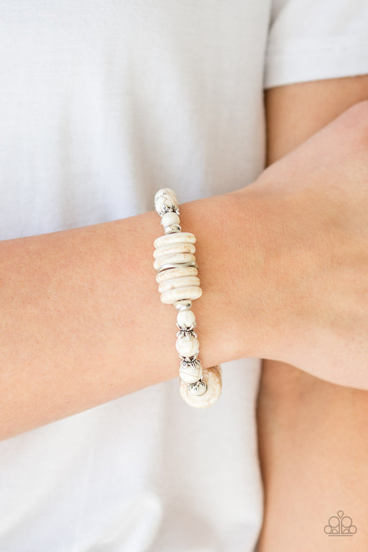 Sagebrush Serenade White Bracelet - Paparazzi Accessories