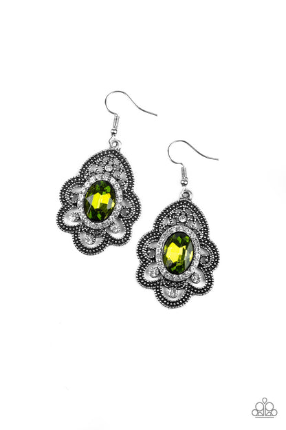 Reign Supreme Green Earring - Paparazzi Accessories