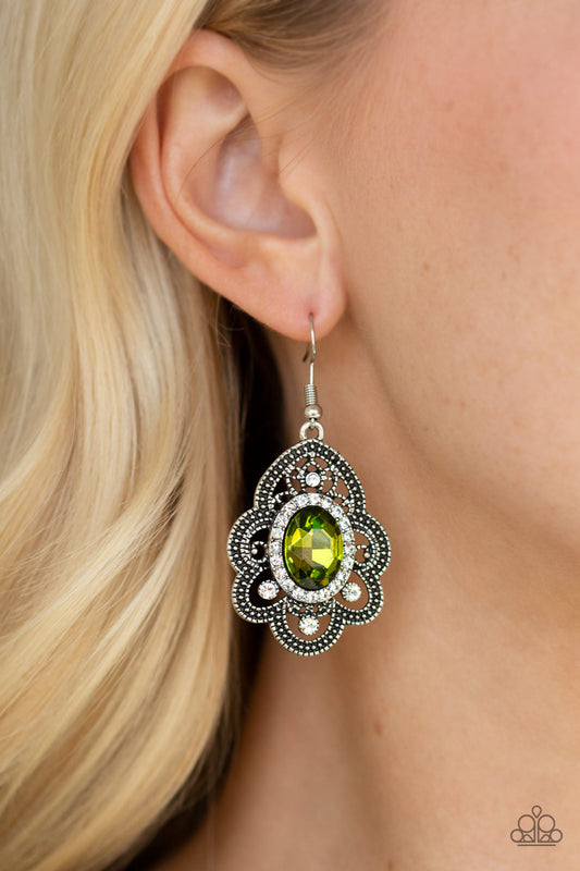 Reign Supreme Green Earring - Paparazzi Accessories