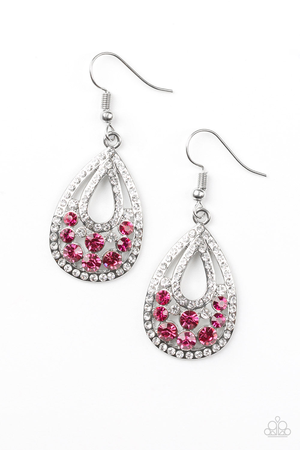 Sparkling Stardom Pink Earring - Paparazzi Accessories