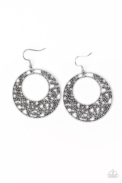 Wistfully Winchester Silver Earring - Paparazzi Accessories