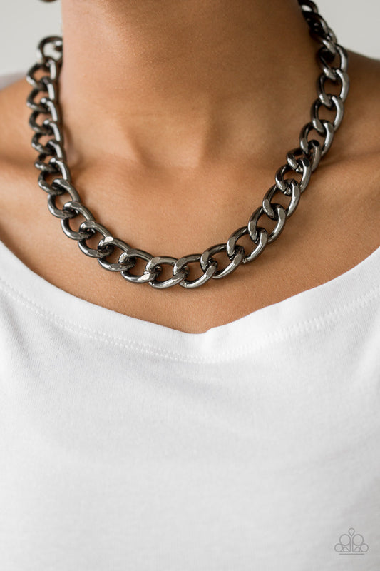 Heavyweight Champion Black Necklace - Paparazzi Accessories