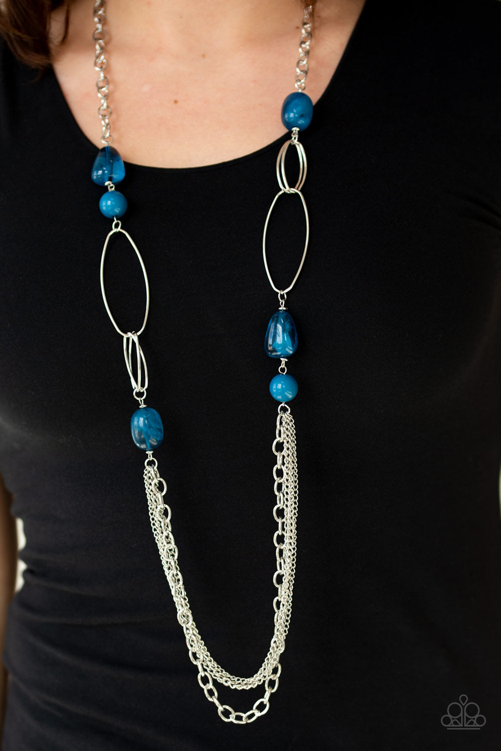 Pleasant Promenade Blue Necklace - Paparazzi Accessories