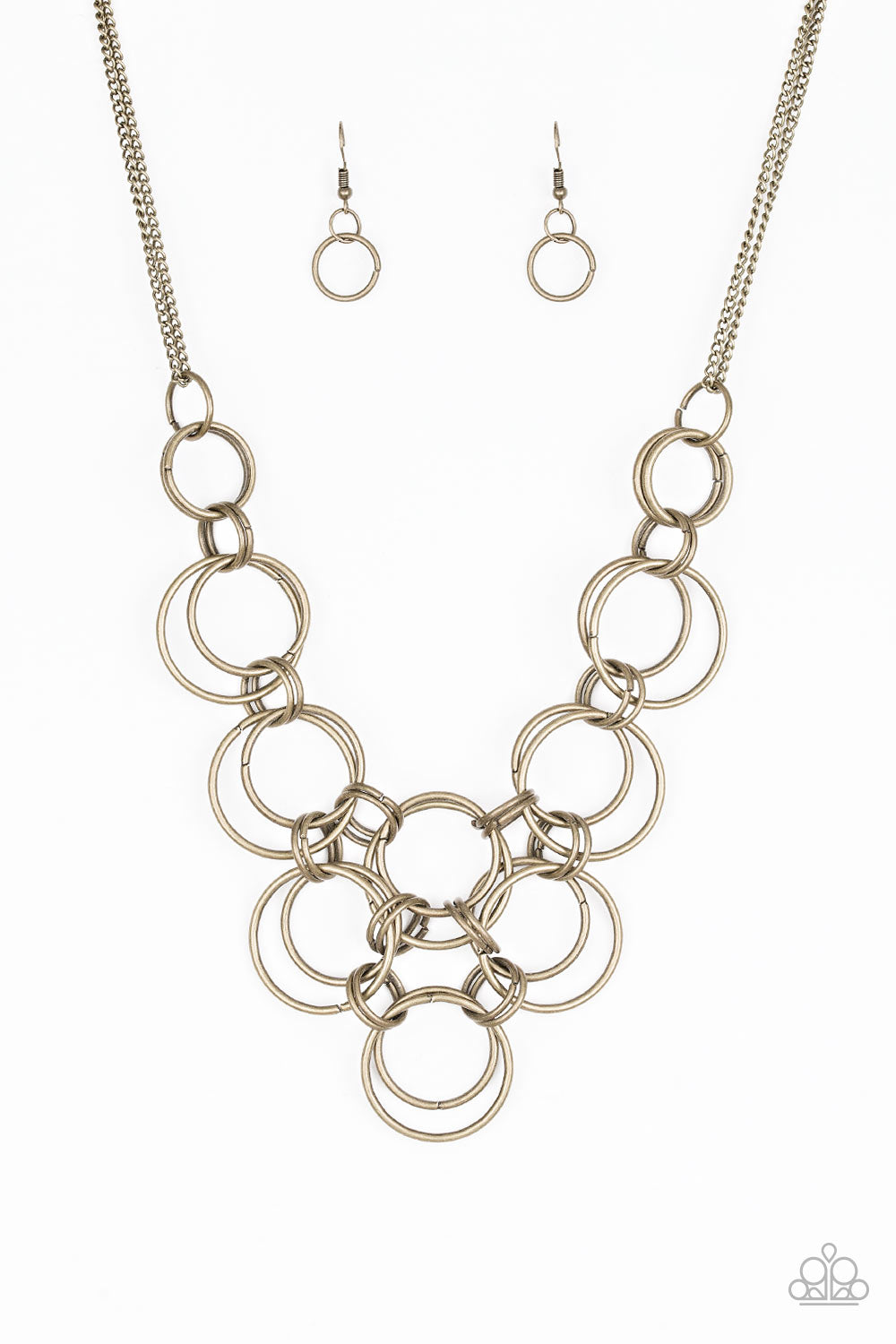 Ringing Off The Hook Brass Necklace - Paparazzi Accessories