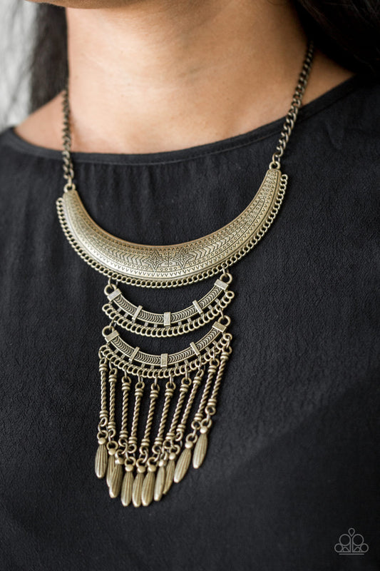 Eastern Empress Brass Necklace - Paparazzi Accessories