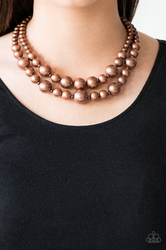I Double Dare You Copper Necklace - Paparazzi Accessories