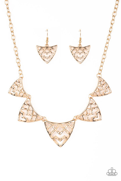 Welcome To The Lions Den Gold Necklace - Paparazzi Accessories