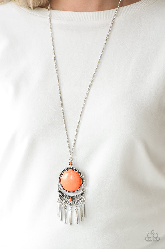 Rural Rustler Orange Necklace - Paparazzi Accessories