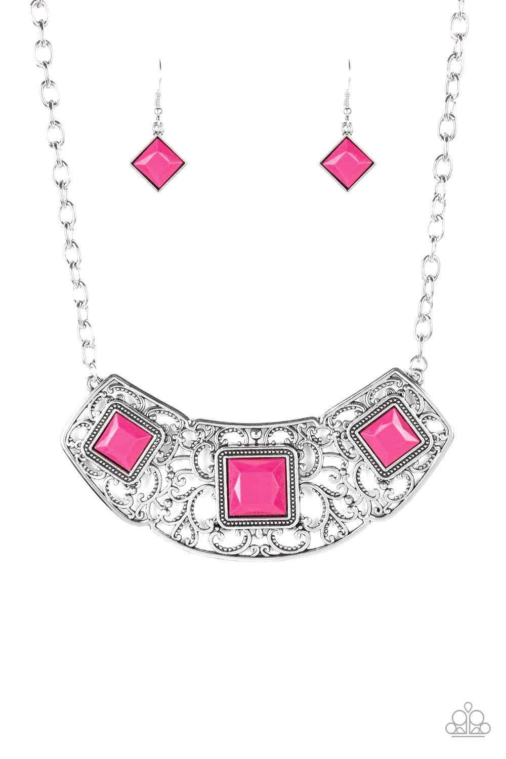 Feeling Inde-PENDANT Pink Necklace - Paparazzi Accessories
