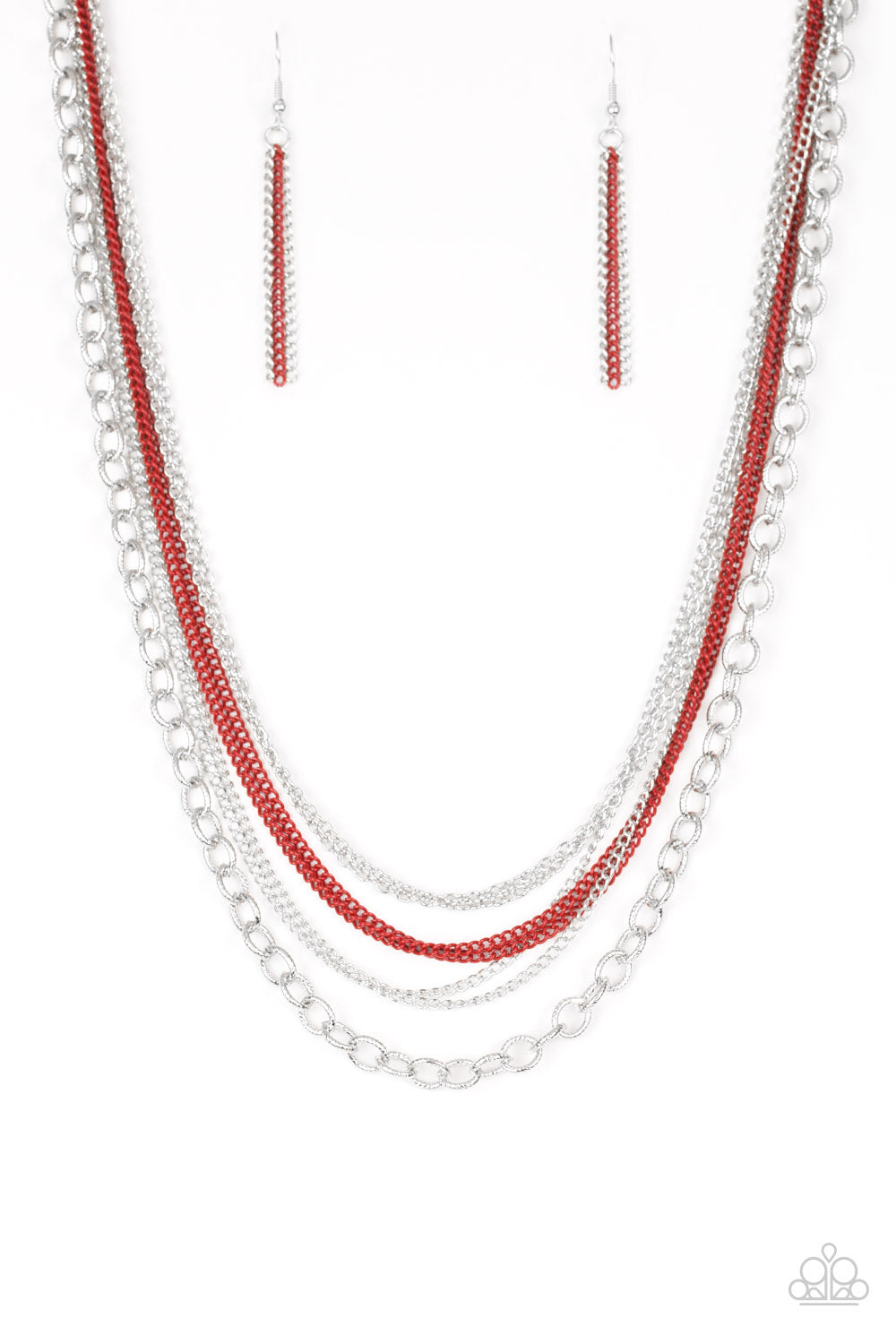 Intensely Industrial Red Necklace - Paparazzi Accessories