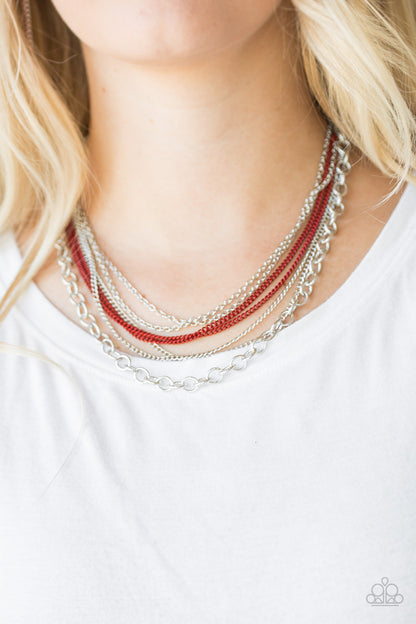 Intensely Industrial Red Necklace - Paparazzi Accessories