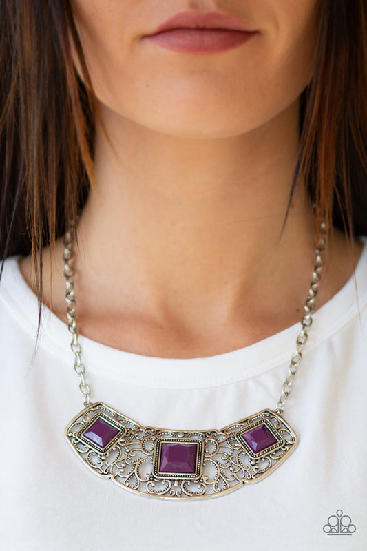 Feeling Inde-PENDANT Purple Necklace - Paparazzi Accessories