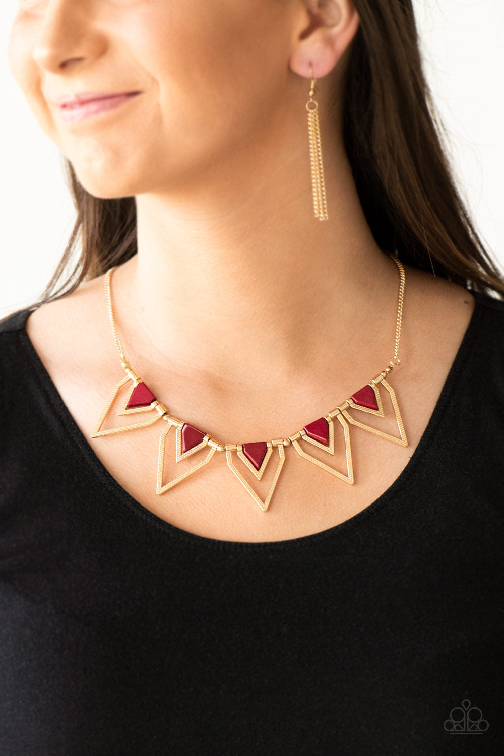The Pack Leader Red Necklace - Paparazzi Accessories