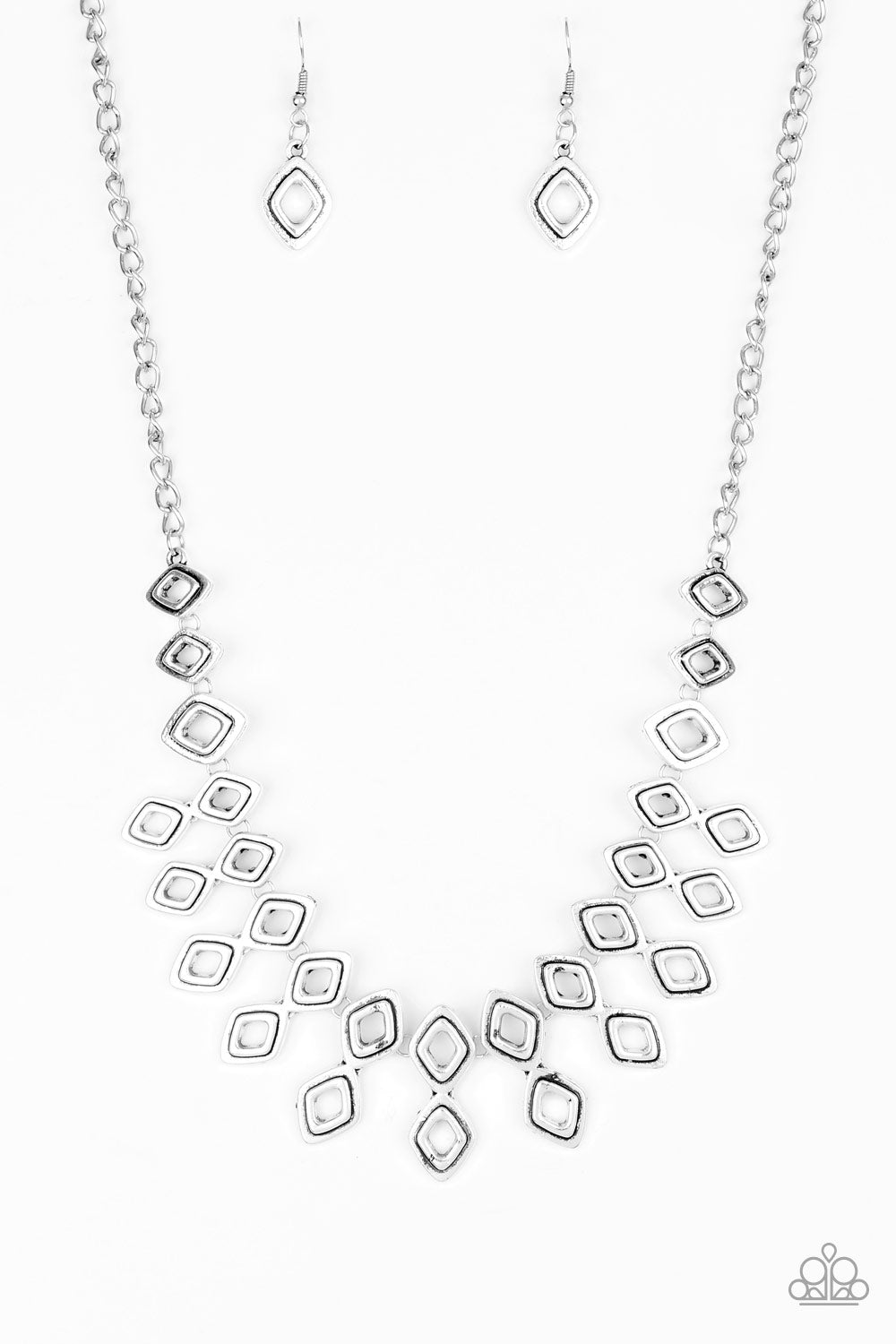 Geocentric Silver Necklace - Paparazzi Accessories