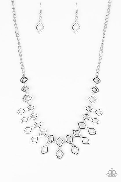 Geocentric Silver Necklace - Paparazzi Accessories