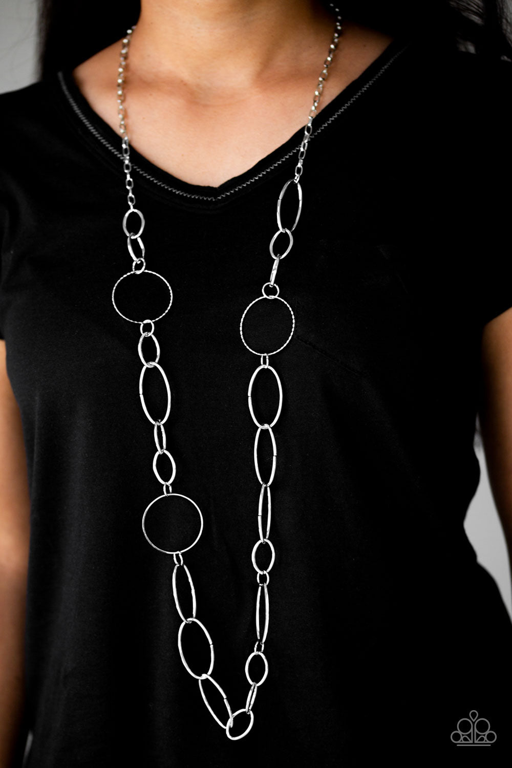 Perfect MISMATCH Silver Necklace - Paparazzi Accessories