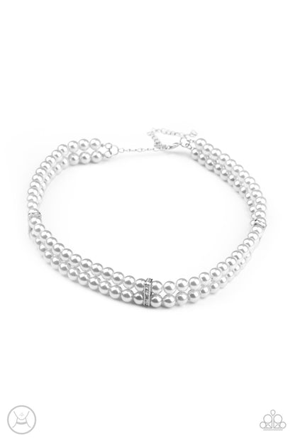 Put On Your Party Dress Silver Necklace - Paparazzi Accessories